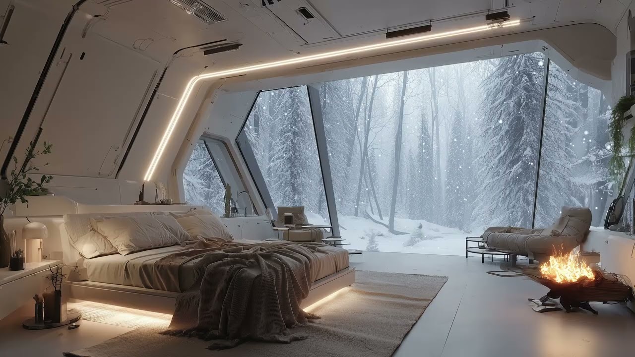 ❄️ Cozy Crackling Fire & Piano Music Mix 🎹 Warm Winter Ambience for Sleep & Comfort