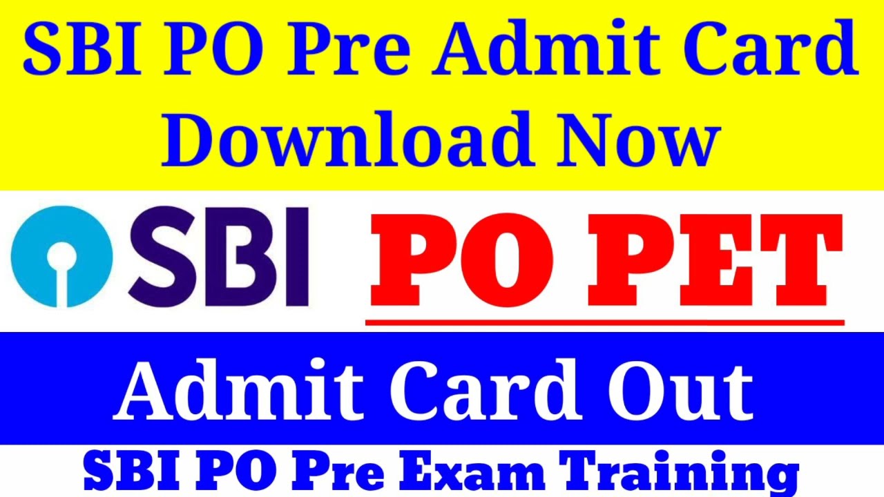 SBI PO Admit Card 2021,How to Download SBI PO Pre Admit Card,SBI PO Admit Card Kaise download