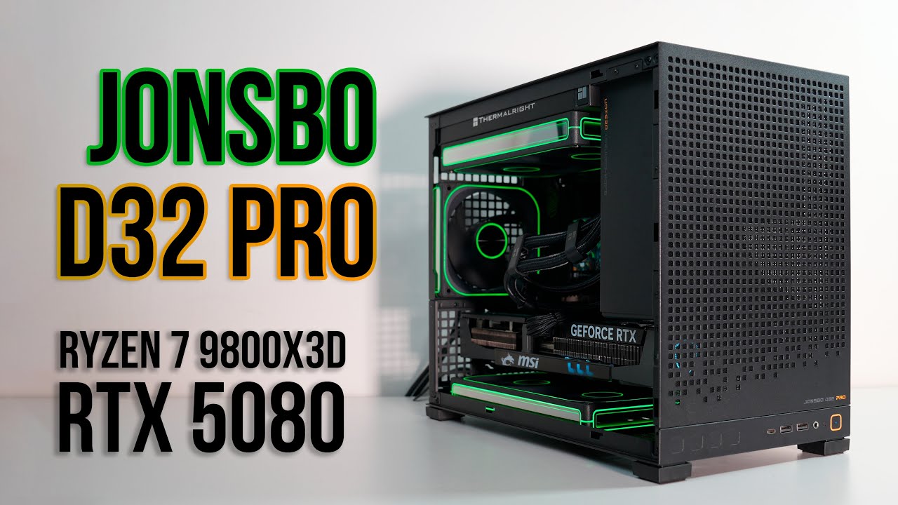 Jonsbo D32 PRO mATX 4k Gaming Build | Ryzen 7 9800X3D | RTX 5080 MSI GAMING TRIO