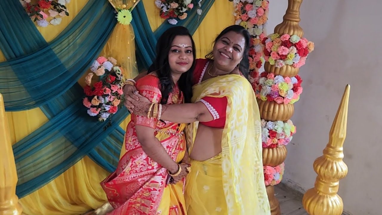 Wedding ceremony part 4(gayehalud&ekhari var aana)@momcreation7207 
