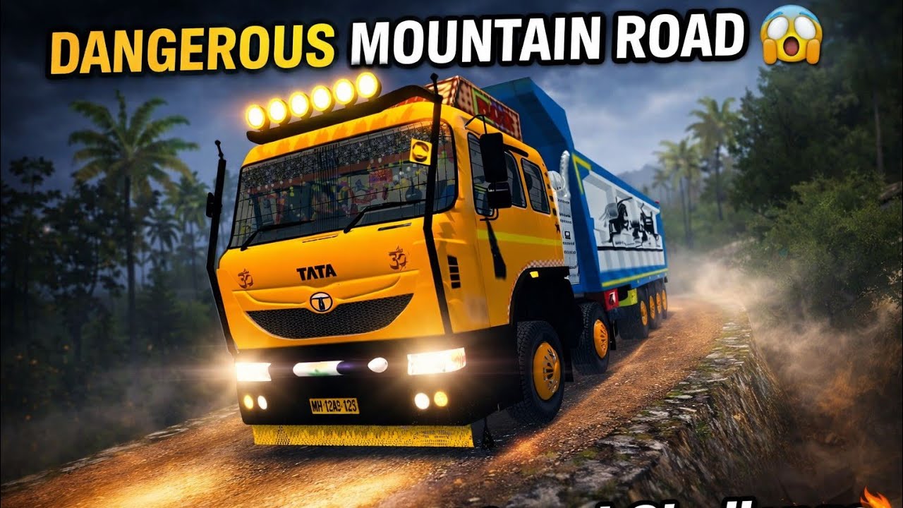 Bg Tata 4825 Tipper Heavy Truck Driving Offroad Map / Bus Simulator Indonesia Game 