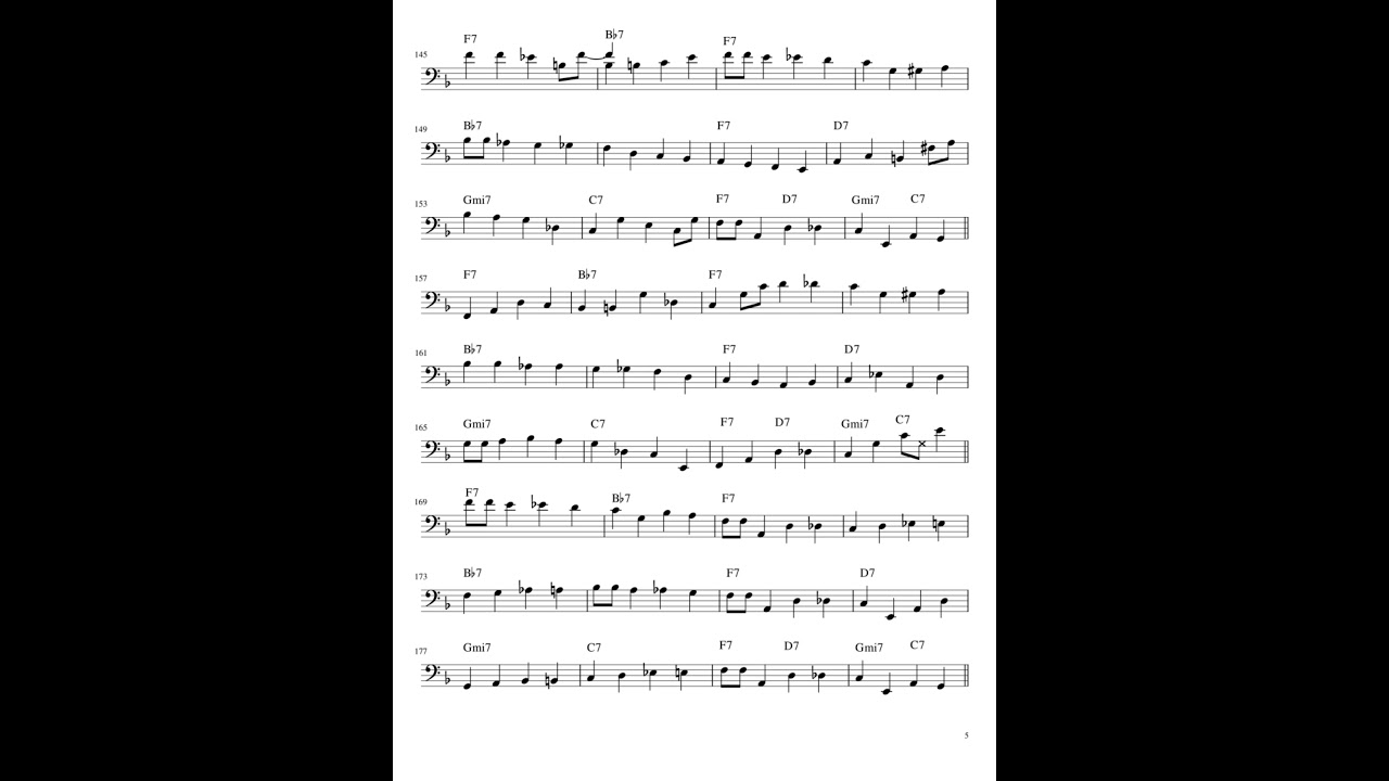 Cool Struttin' - Sonny Clark (Paul Chambers Full Bass Transcription)