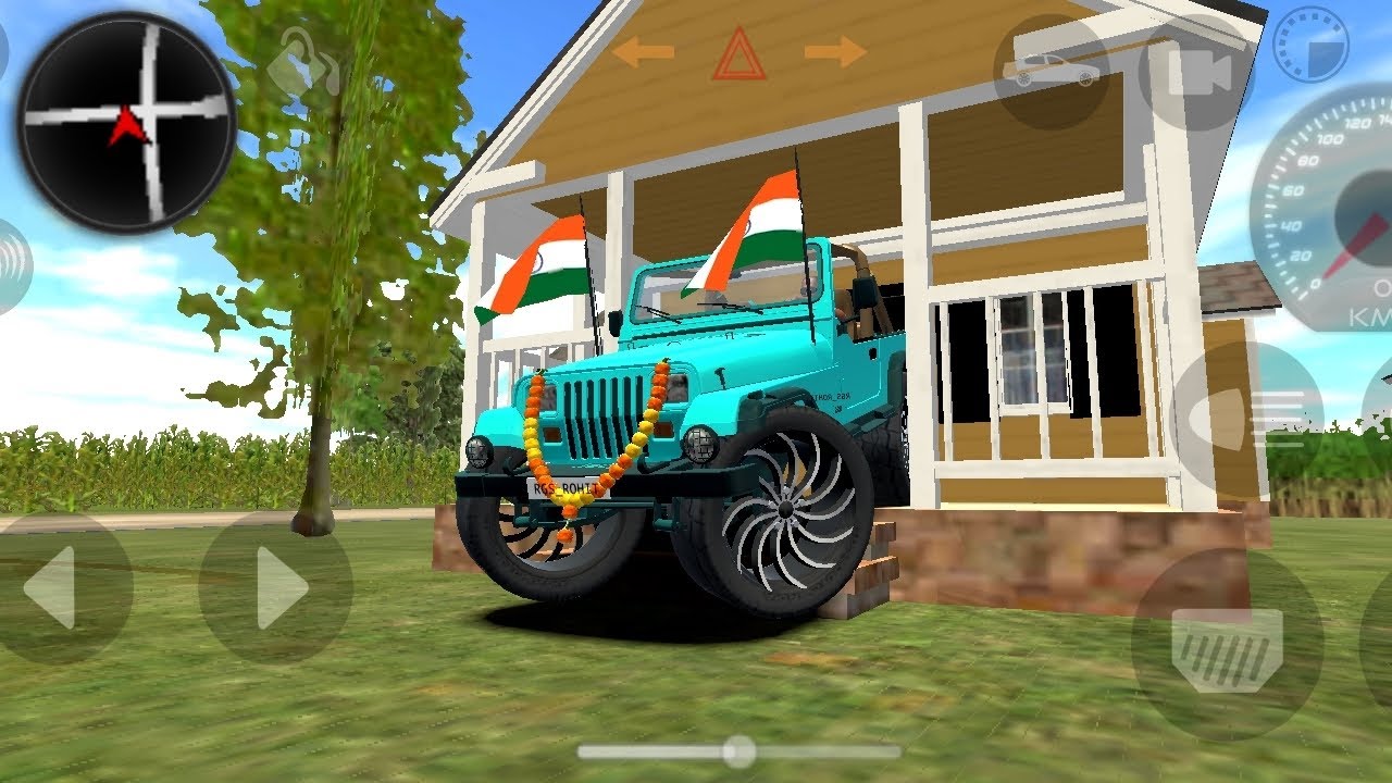 Modified Mahindra Thar games (Gadi wala game ) indian Flag