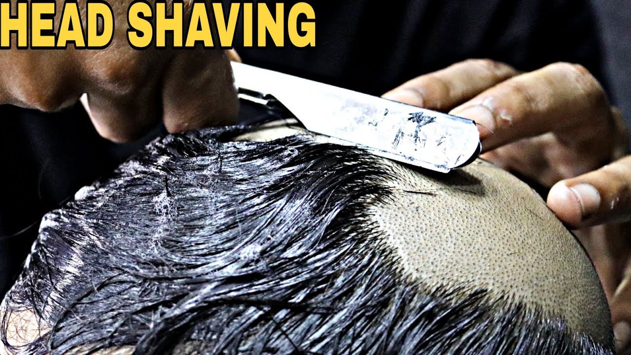 Full Head Shaving With ASMR Sound | Relaxing Head Massage | Indian Barber