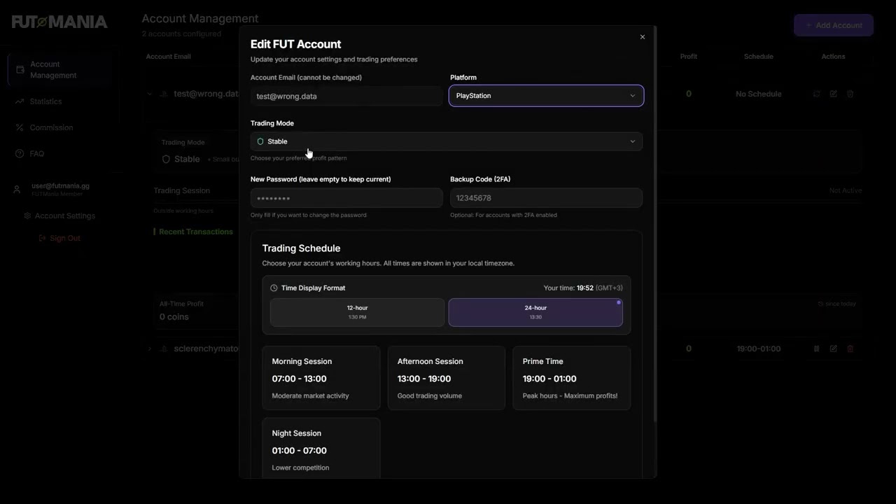 FUTMANIA - Free Sniping Bot for EA FC26. Ultimate Team Autobuyer. Fully automated.
