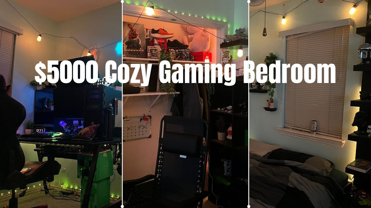 $5000 Cozy Gaming Bedroom Tour