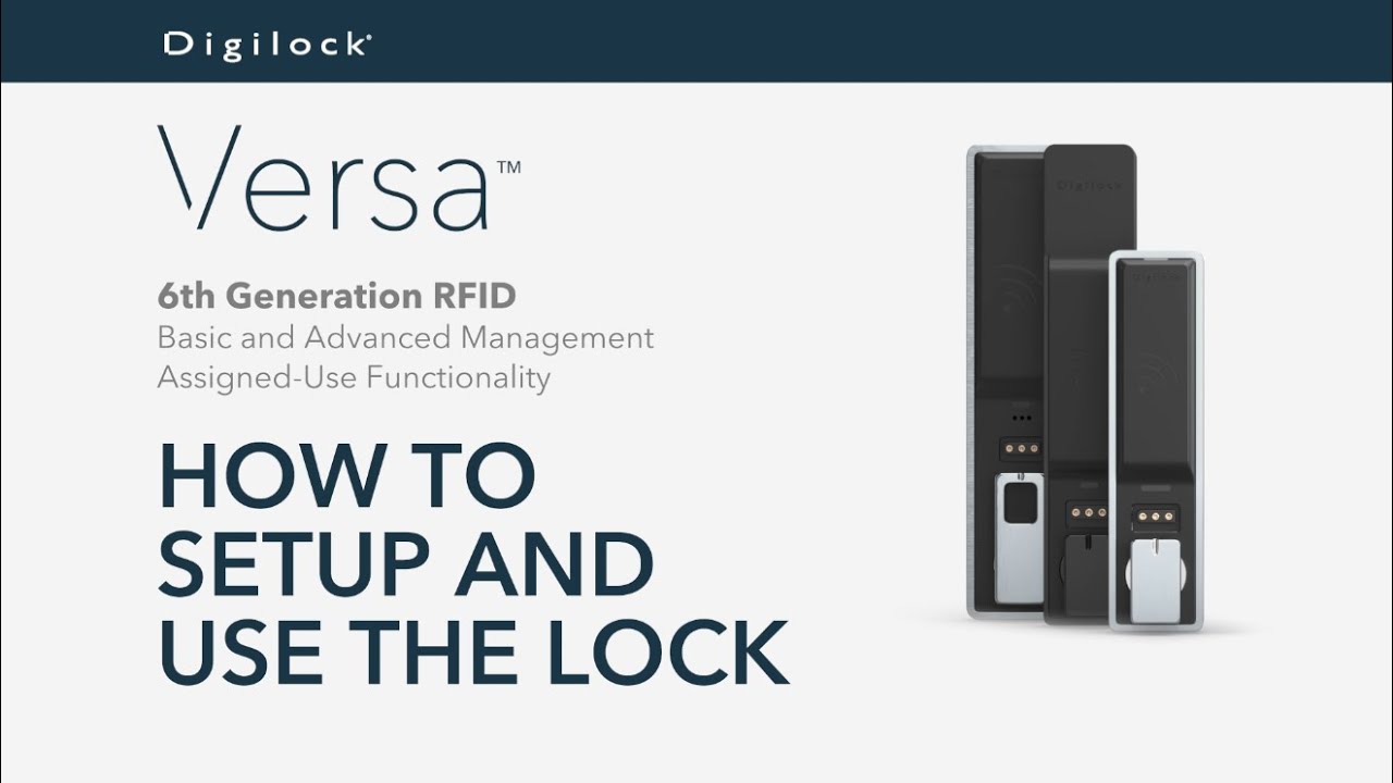 How to operate a 6G Versa RFID Lock | Basic and Advanced Management | Shared Use