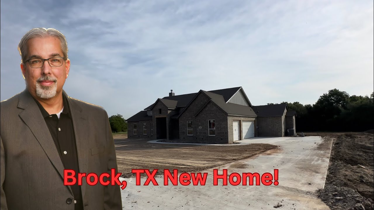 Brock, TX New Home Construction 3-2.5-3 with study, 2 acres with water well E1