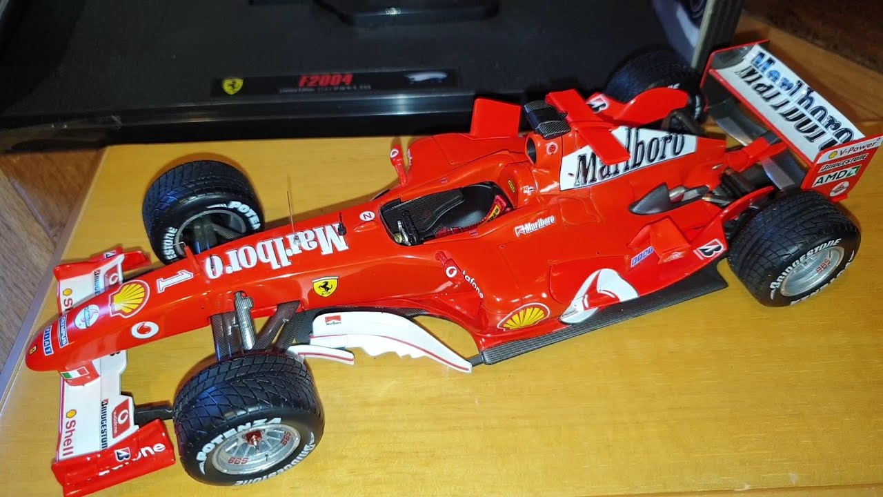 1/18 Michael Schumacher 2004 Belgium GP - Marlboro Ferrari F2004 - Hotwheels Elite F1 Diecast Review