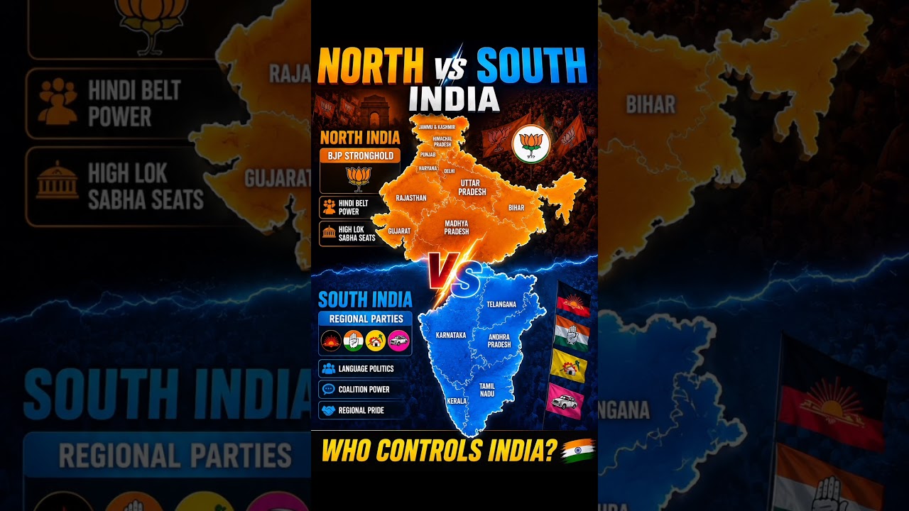 South India Rejecting BJP? 👀#NorthVsSouth #IndianPolitics #BJP #Congress #TVK#DMK #TDP#IndiaPolitics
