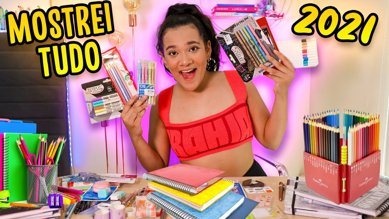 MOSTRANDO MEU MATERIAL ESCOLAR 2021! - JULIANA BALTAR