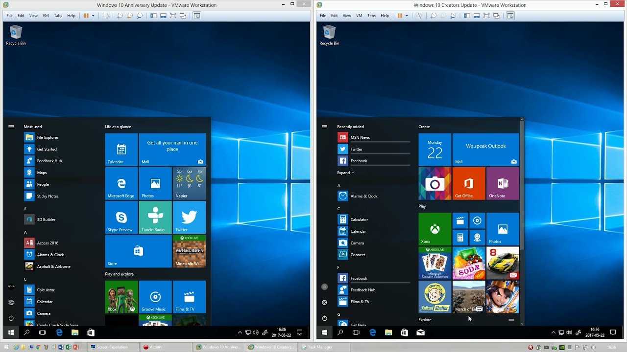 Windows 10 Creators Update vs Anniversary Update
