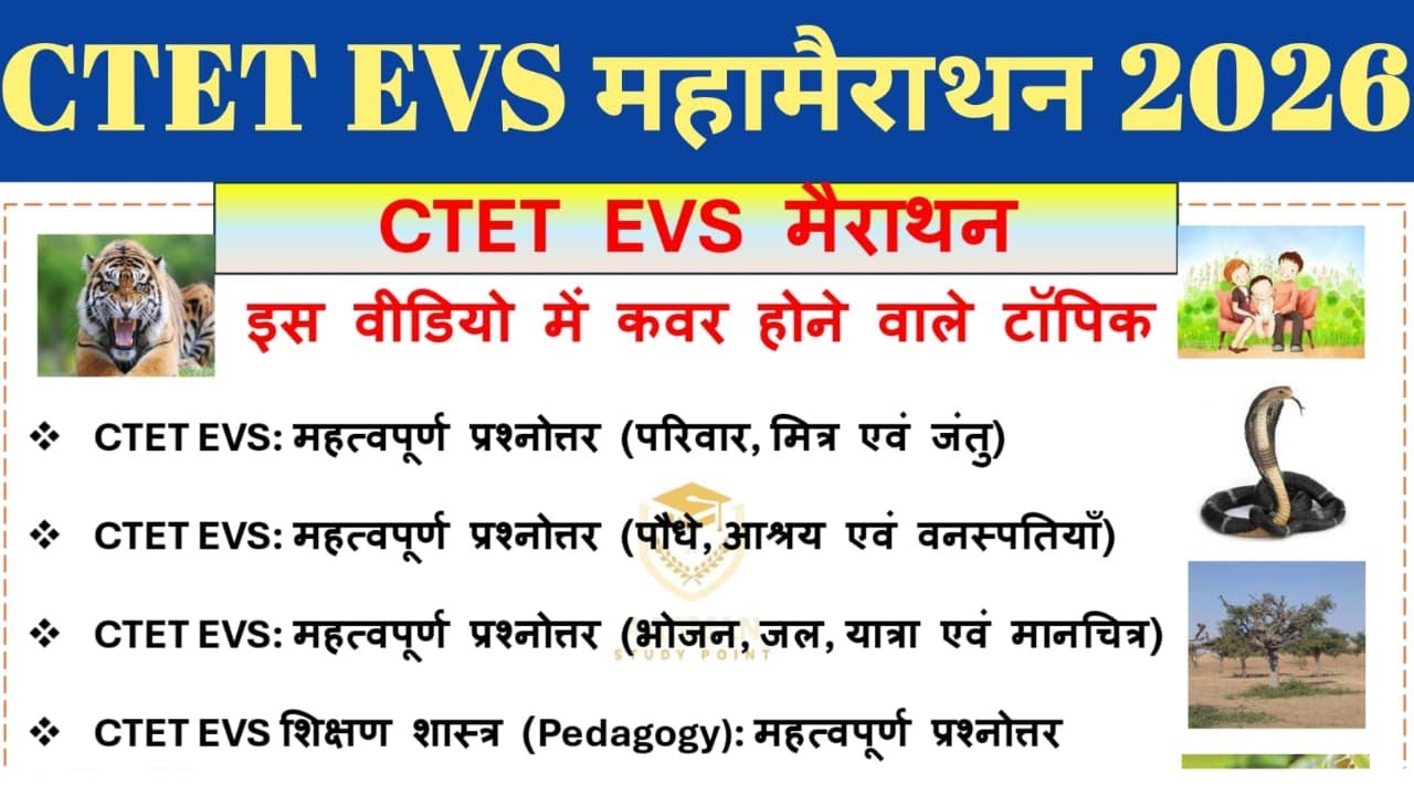 CTET FEB 2026: EVS Marathon | Complete CTET EVS in One Video | CTET JULY 2026 | EVS Marathan Class |