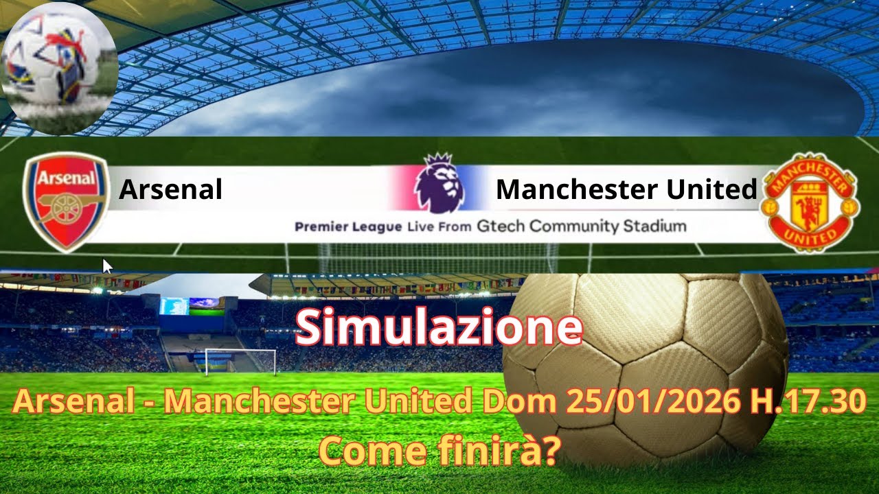 Arsenal - Manchester United Dom 25/01/2026 H.17.30