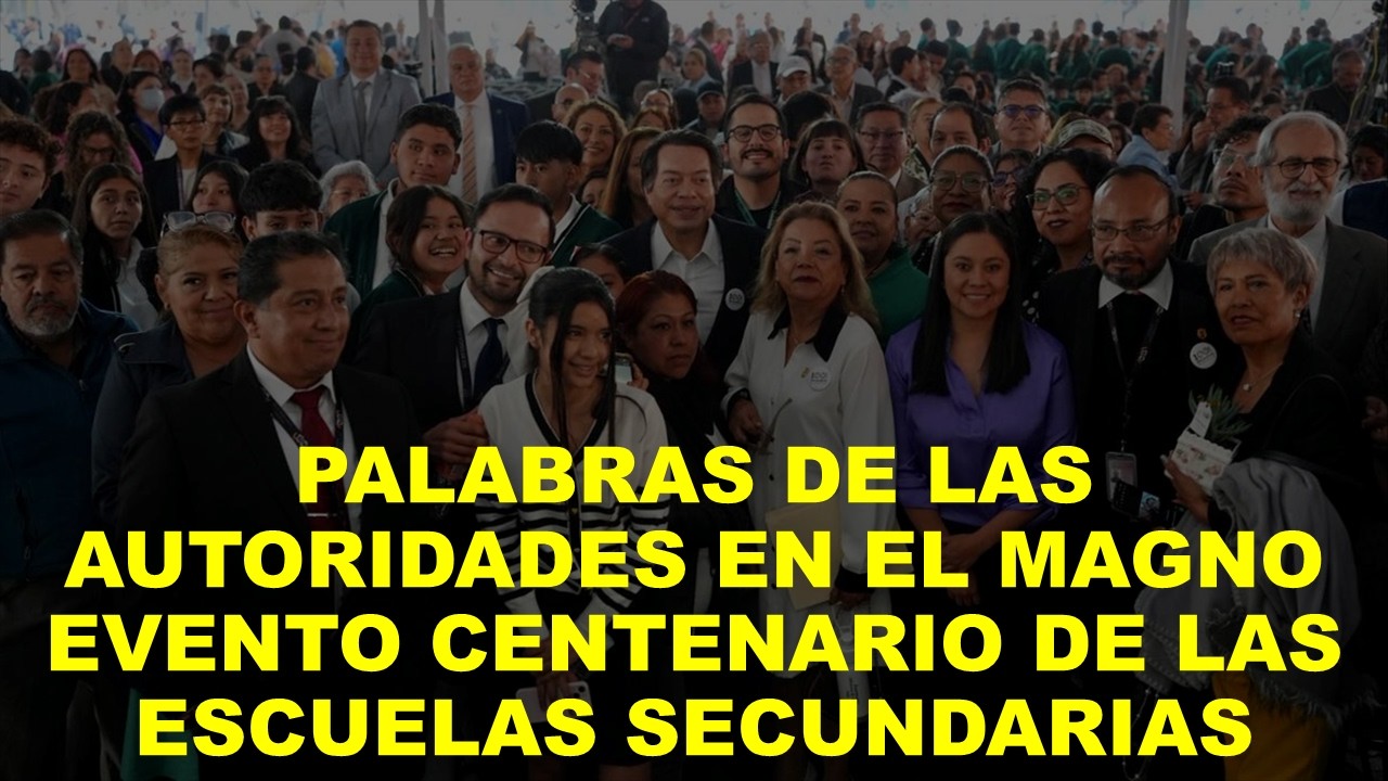Soy Docente: PALABRAS DE LAS AUTORIDADES EN EL MAGNO EVENTO CENTENARIO DE LAS ESCUELAS SECUNDARIAS