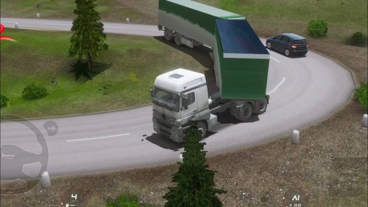 Sharp Turn Par Truck Phas Gaya 😱 | Dangerous Curve Challenge”