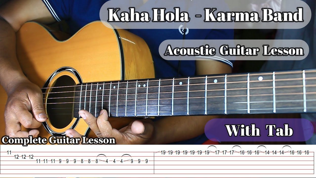 Kaha Hola Ghara Bara - Karma Band | Complete Guitar Tutorial With Tab @karmaBandNepal