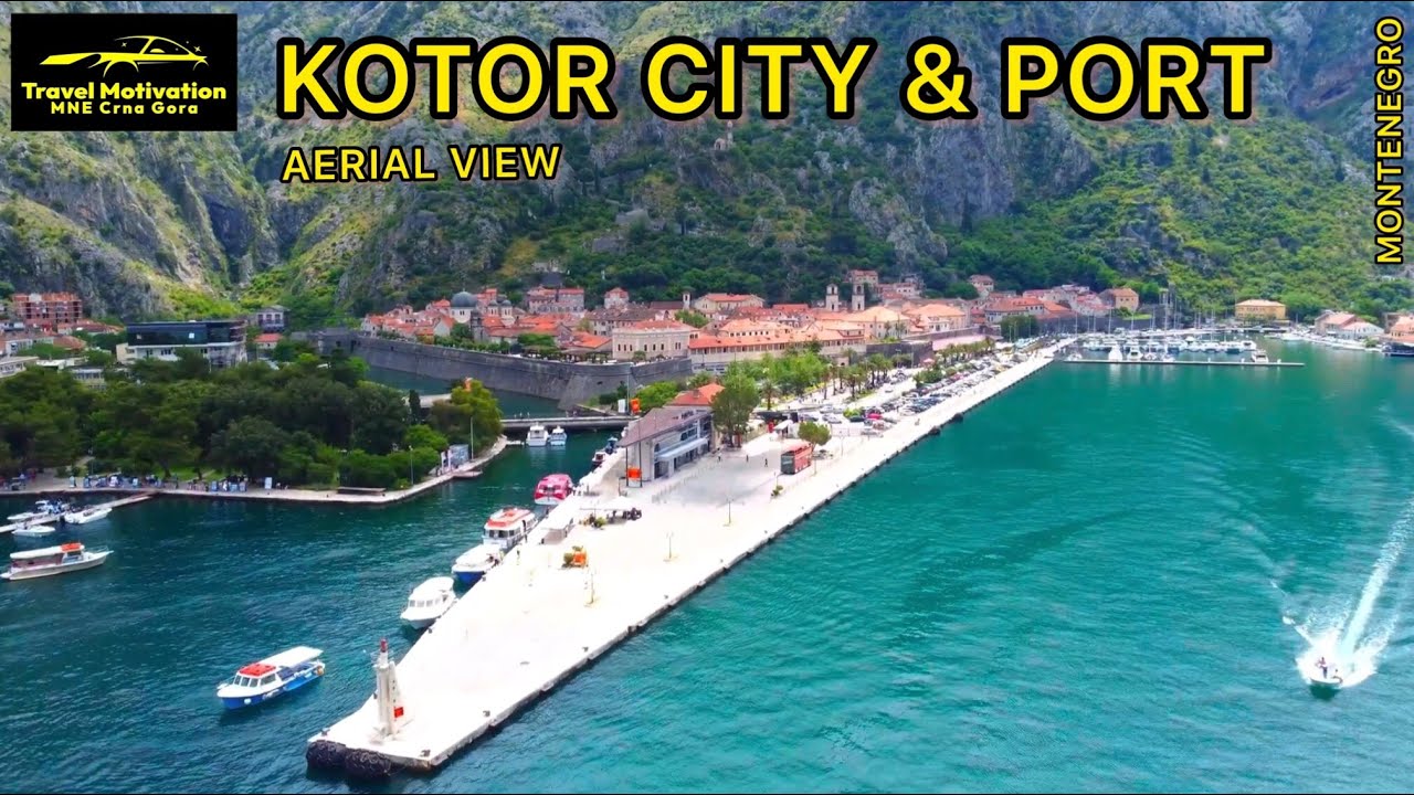KOTOR City & Port [Aerial View] Montenegro Crna Gora June 2023 - Kotor iz vazduha u Junu mjesecu