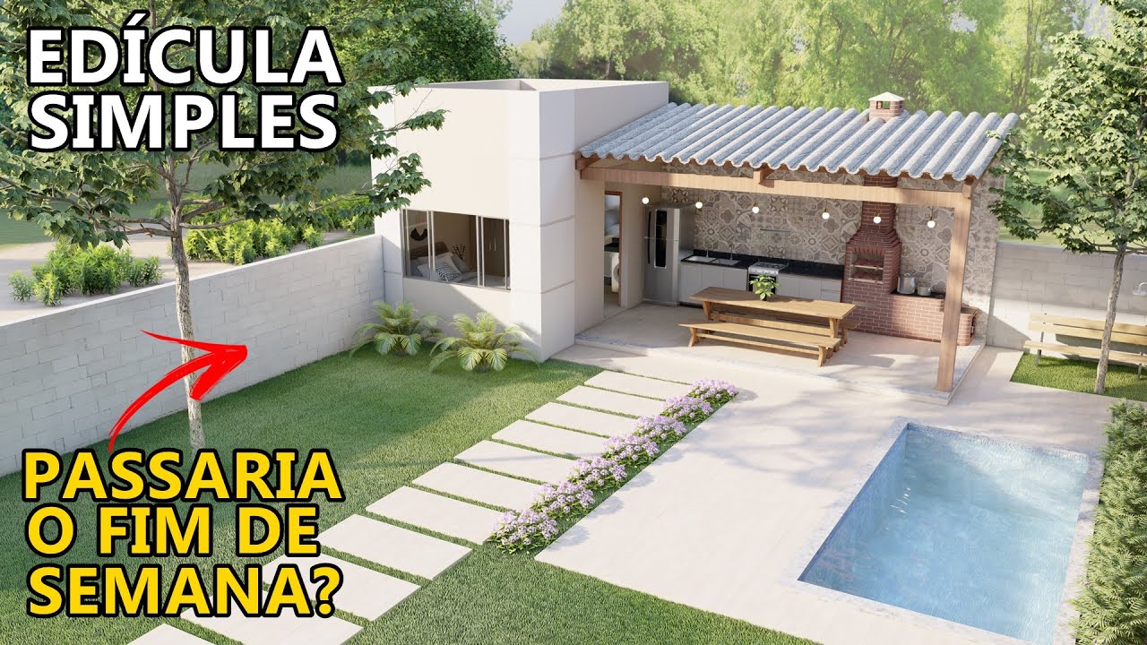 190 | Edícula simples | COM UM QUARTO | Bela área de lazer