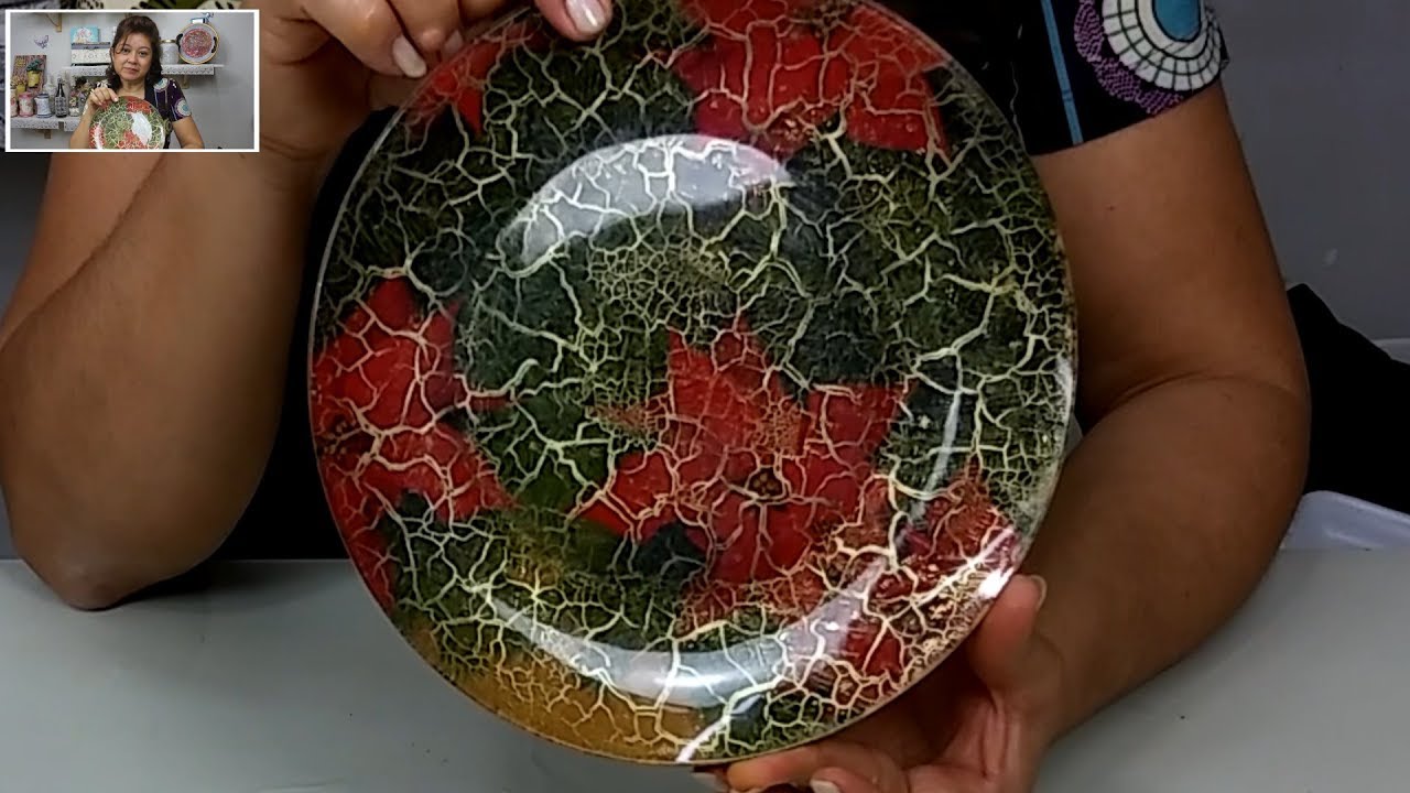 PARA TUDO!!! Decoupage de NATAL com Craquelê  Transparente - Artesanato