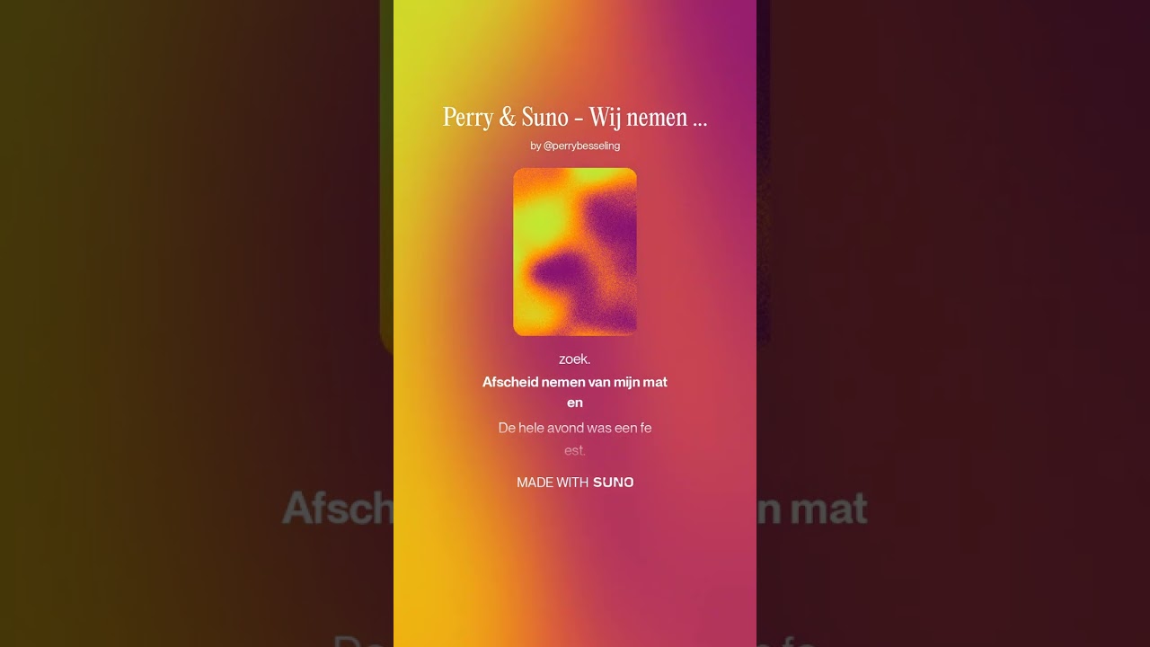 Perry & Suno - Wij nemen afscheid van de kroeg