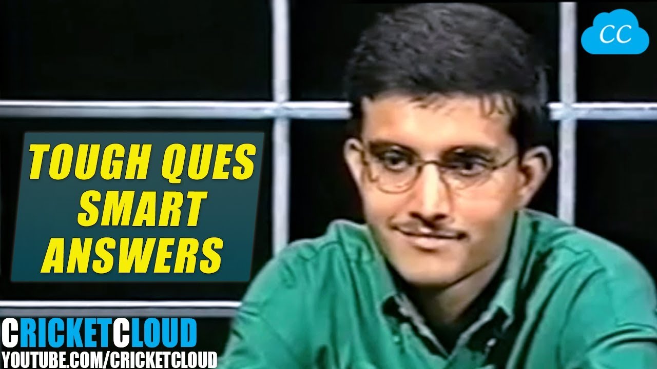 Sourav Ganguly Smartly Answering tough Questions | RARE OLD INTERVIEW !!