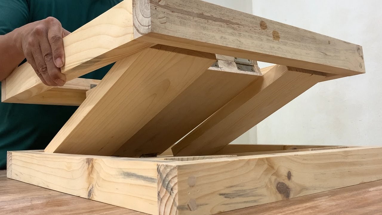 Smart Interior Design Ideas // Woodworking Project Saves Space // Portable Folding Table