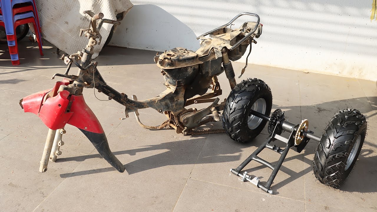 It Cool!! I Restoration Scrap SUZUKI VIVA Motorbike To 3 Wheel Motorcycle