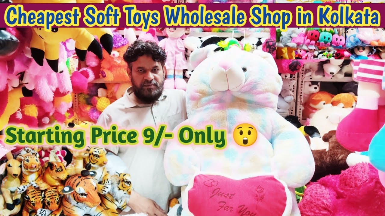 Biggest Soft Toys Wholesale Market in Kolkata l Cheapest Teddy Bear Wholesaling Market l