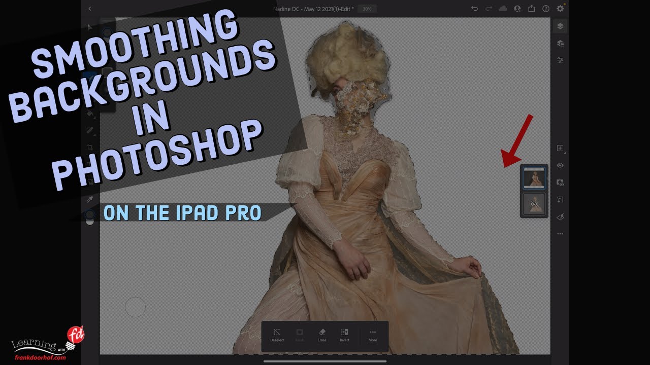 Smoothing backgrounds in photoshop on the iPad pro