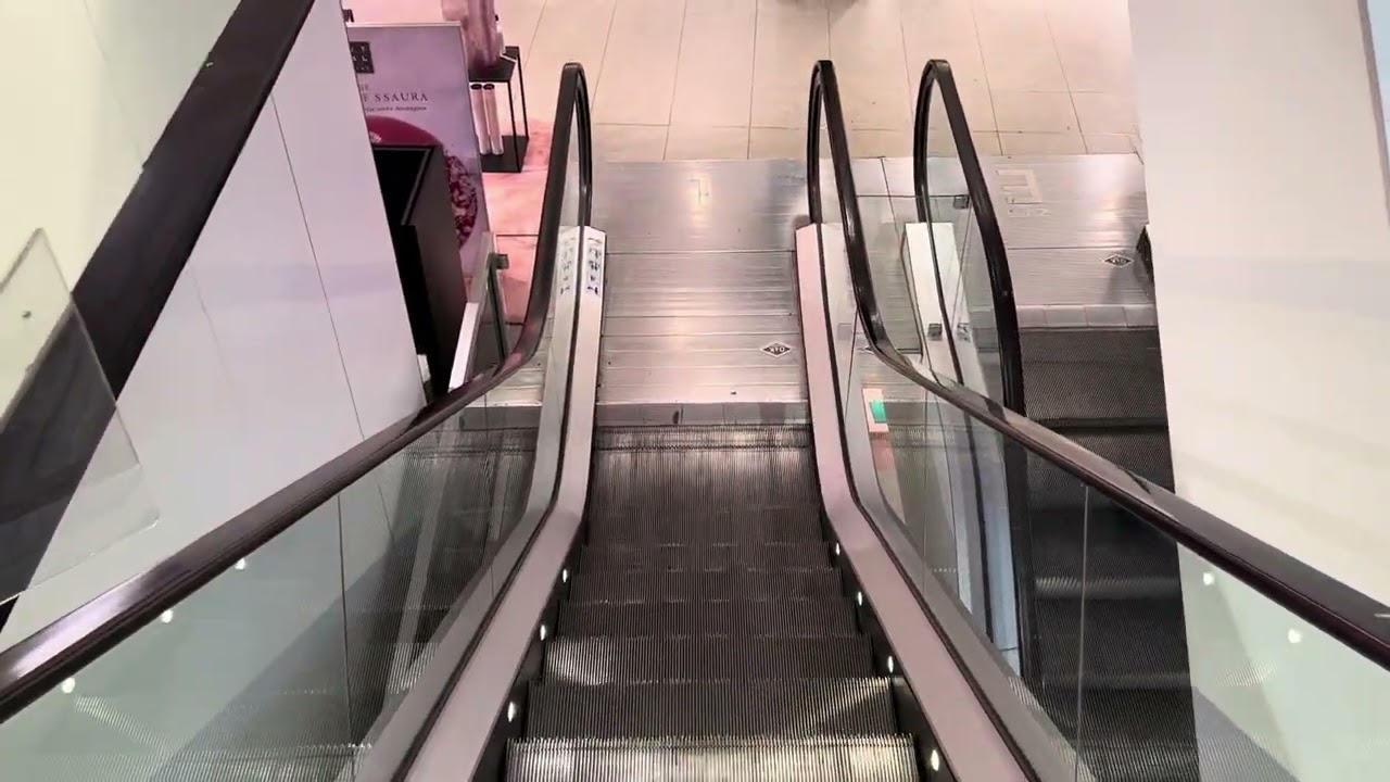 Stuttgart, Germany. 12x O&K Escalator ride at Breuninger Department Store - late 1990s Extension end