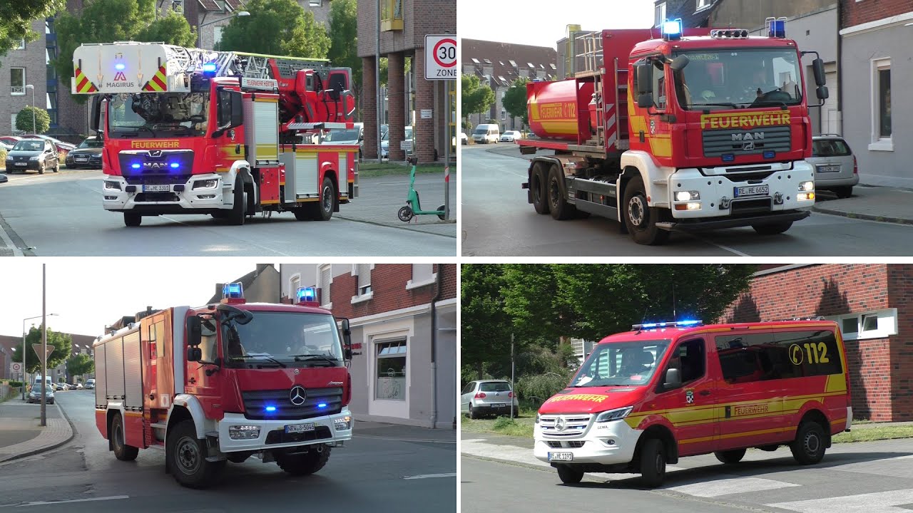 [NAGELNEUER LÖSCHZUG🚒] Neue DLK, WLF und mehr🚨》Feuerwehr Herten》Einsatzfahrten