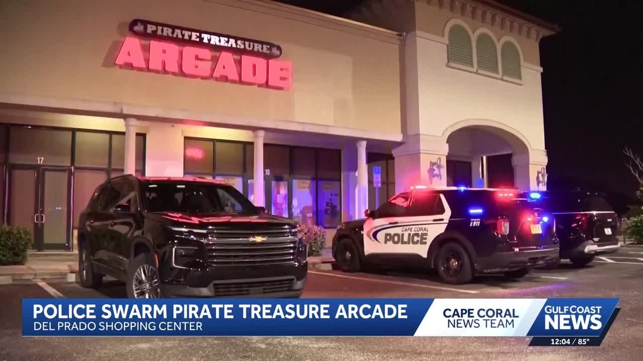 Police investigate the Pirate Treasure Arcade in Cape Coral