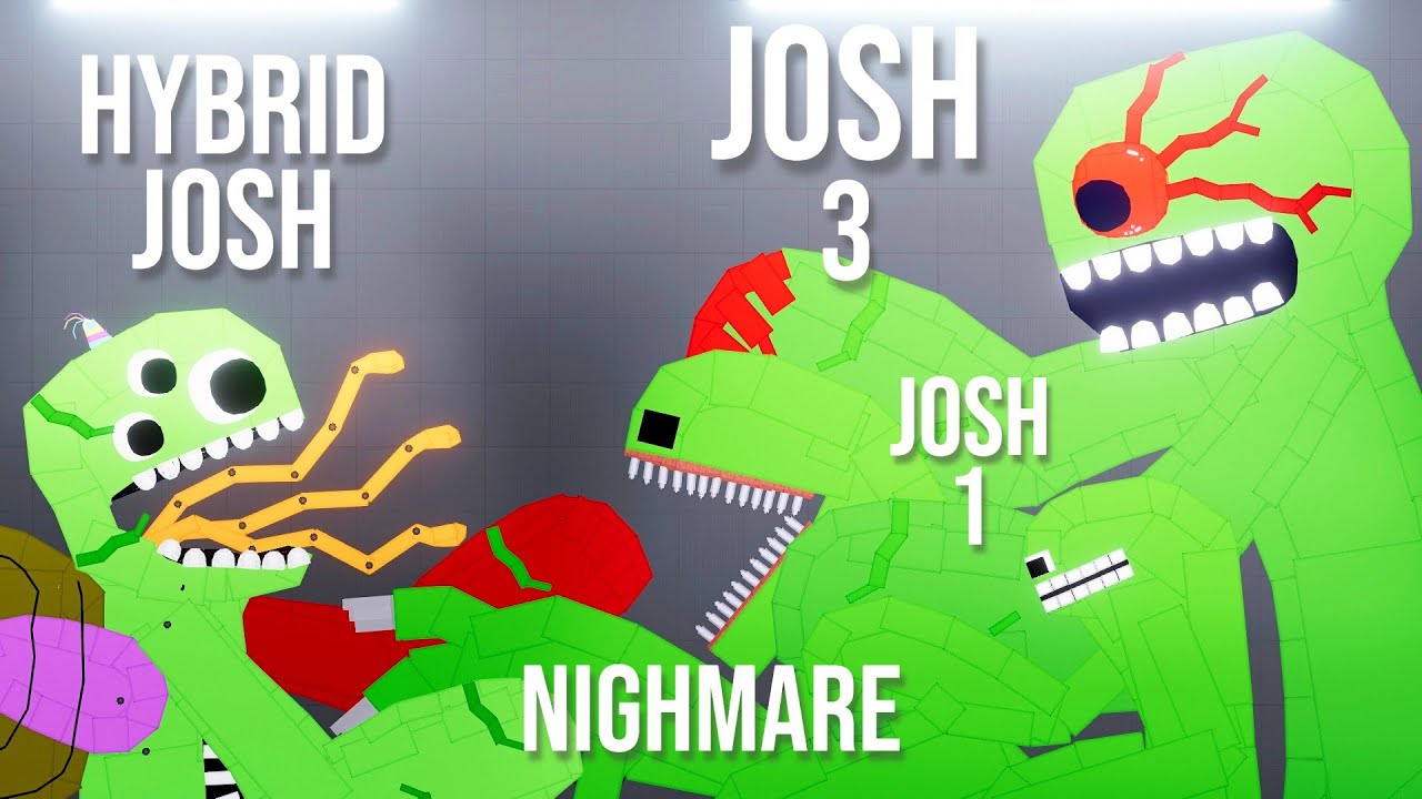 Hybrid Josh vs Jumbo Josh Chapter.1 vs Josh Chapter.3 vs Nightmare Josh [Garten of Banban]