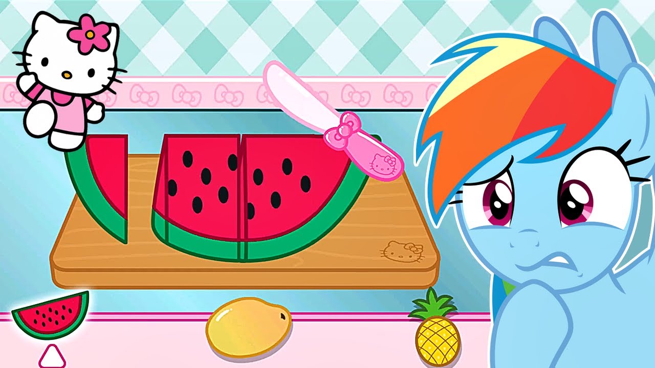 RAINBOW DASH PREPARANDO LANCHEIRAS PARA A HELLO KITTY #LuliRarity