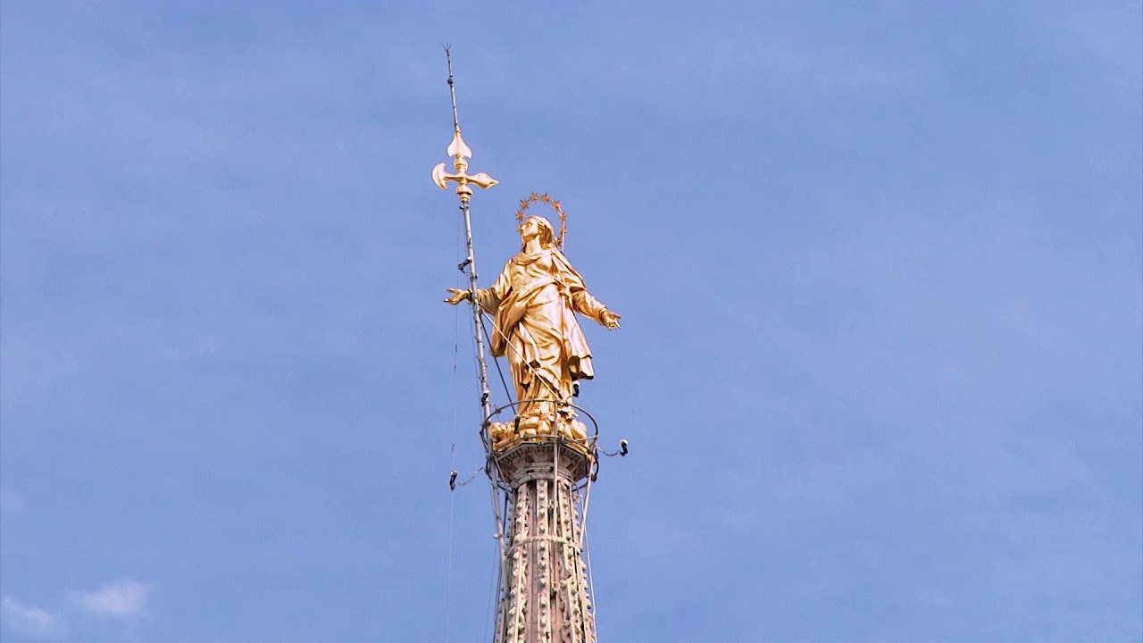 1000003271 hn00941 bm0607 kk ita142 mailand kathedrale tuerme statue 1 statue,himmel,gold,mailand,it