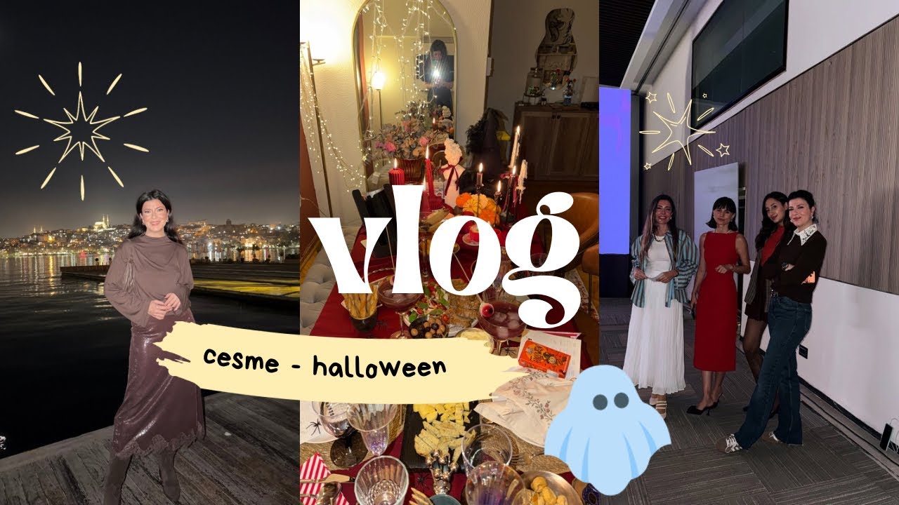 çeşme’ye gidiyoruz ✈️ ve halloween girl dinner’a davetlisiniz 👻🎃