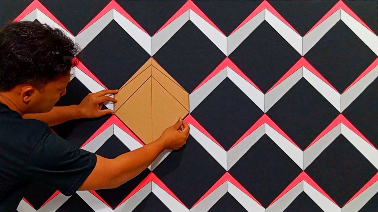 tips Easy painting design tutorial 3d wall painting 