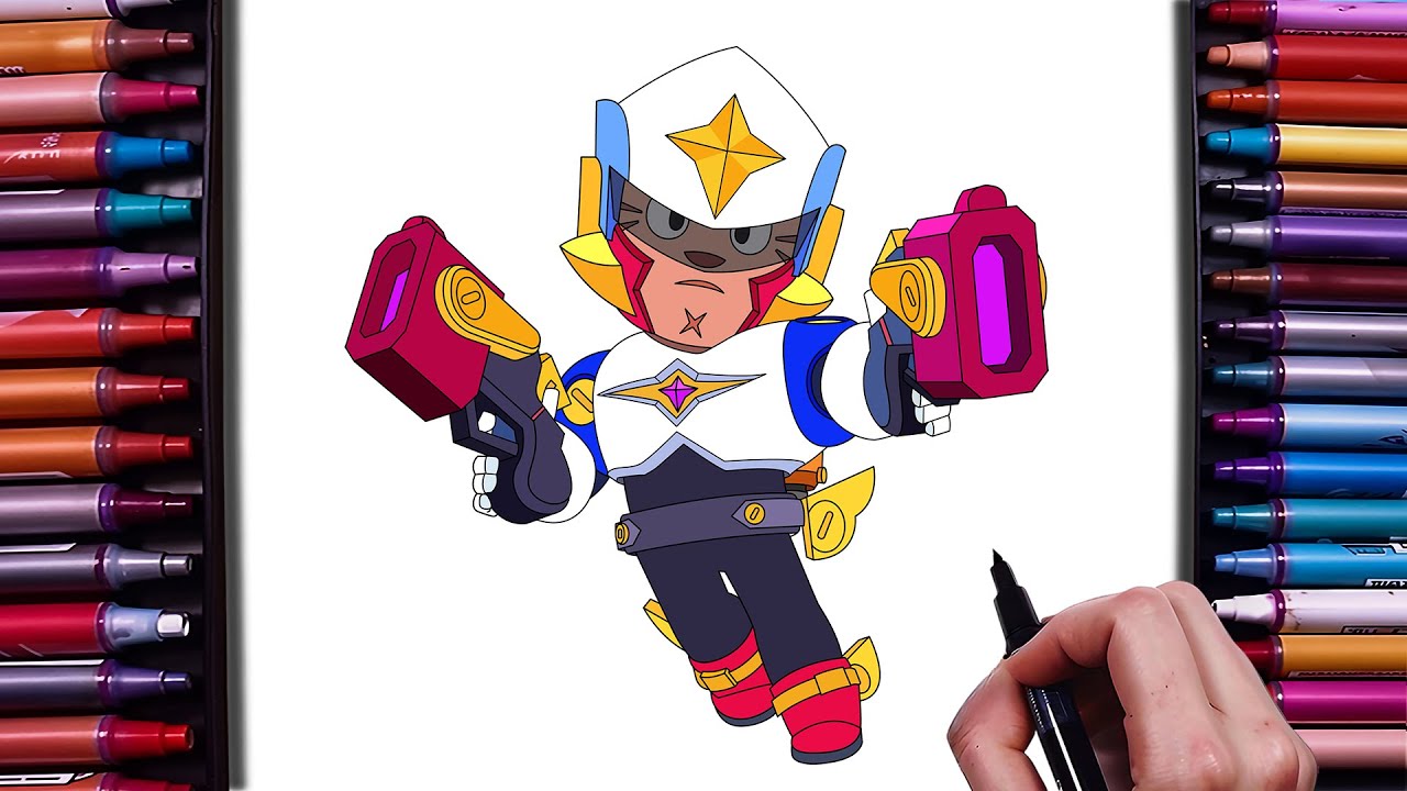 How to Draw Astral Colt From Brawl stars | Colt New Skin | How to Draw Brawl Stars