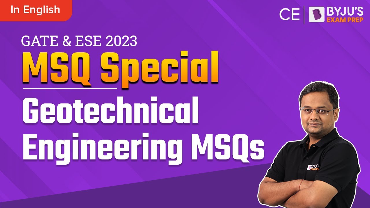 Сертификаты MSQ по геотехнической инженерии | Экзамен GATE 2023 и ESE 2023 по гражданскому строит...