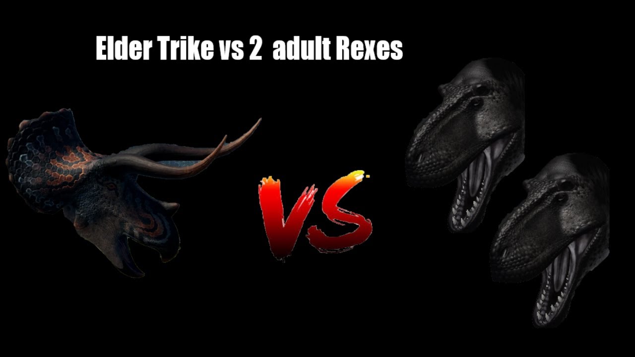 Elder Triceratops vs 2 Adult Tyrannosaurus Rex | Roblox Prior Extinction