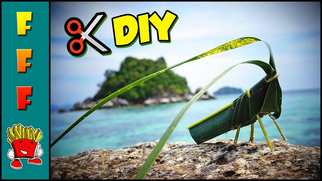 ✂️ DIY | Palm Tree Leaf GRASSHOPPER
