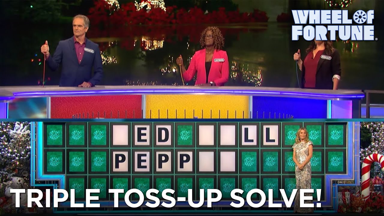 Kelly Solves All the Puzzles in the Triple Toss-Up Round (12/7/2020) | Wheel of Fortune