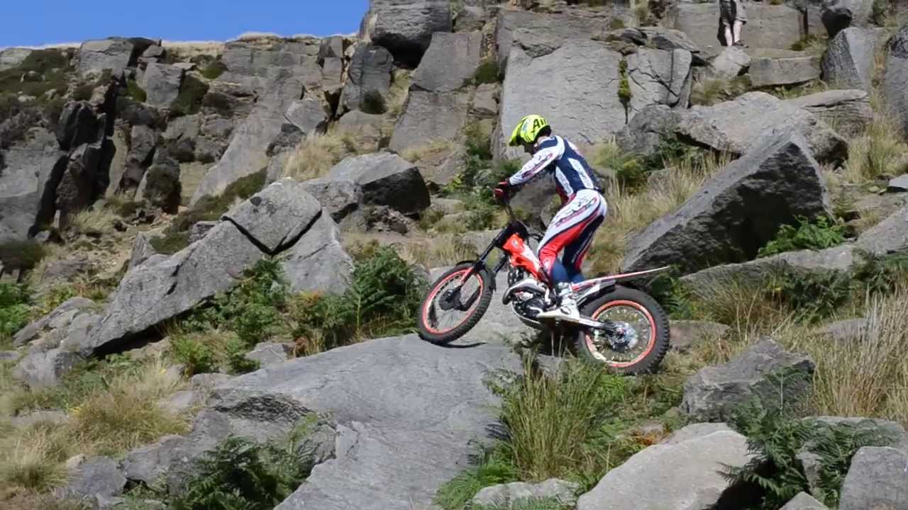 James Dabill trials demo at Dougie Lampkin trials school 2013