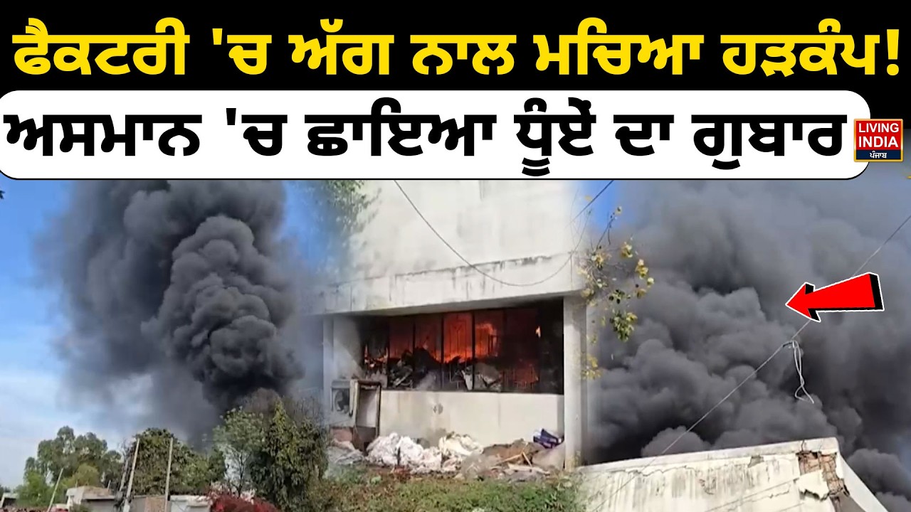 Factory 'ਚ ਅੱਗ ਨਾਲ ਮਚਿਆ ਹੜਕੰਪ ! ਅਸਮਾਨ 'ਚ ਛਾਇਆ ਧੂੰਏਂ ਦਾ ਗੁਬਾਰ | Punjab Police | Police Investigation