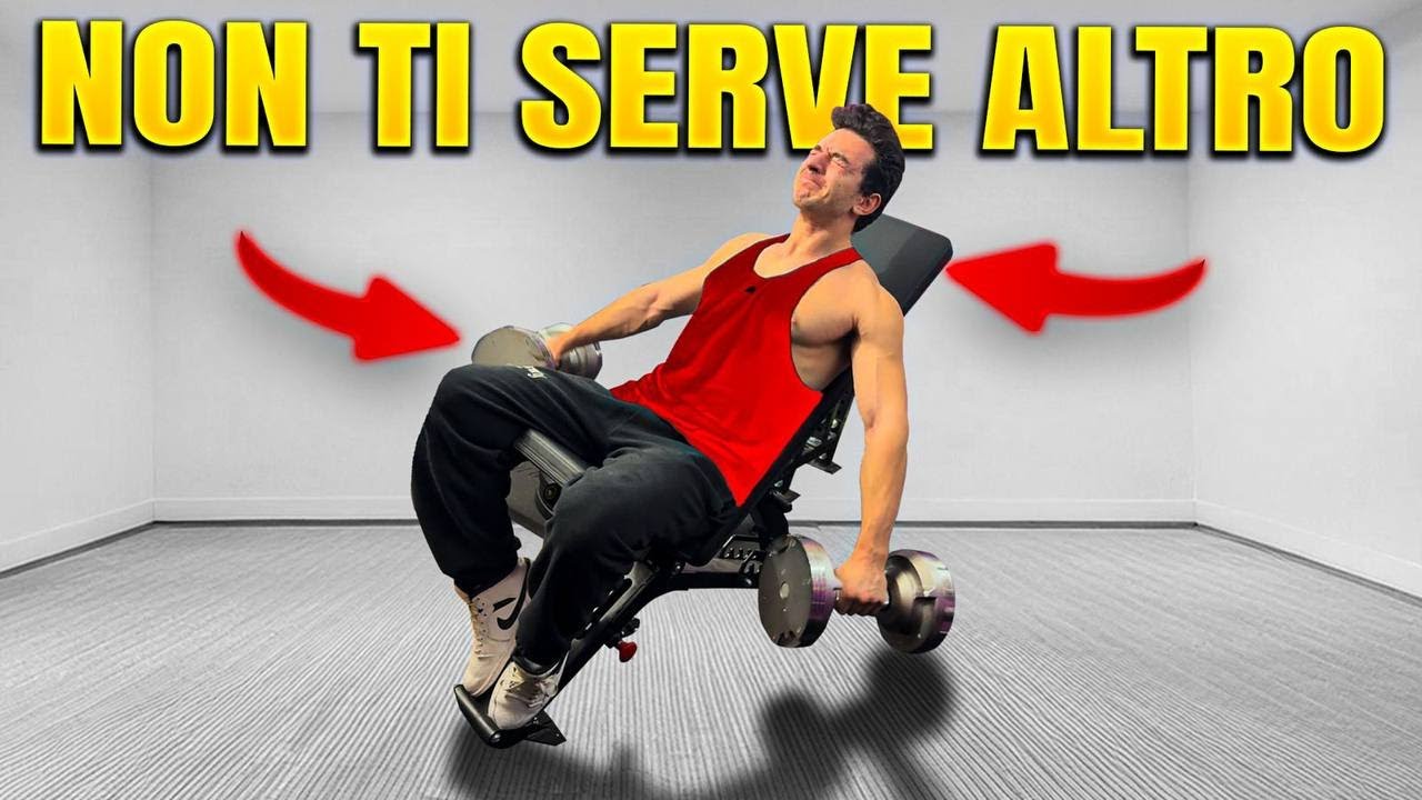 2 MANUBRI E UNA PANCA: per diventare ENORMI ti basta questo!