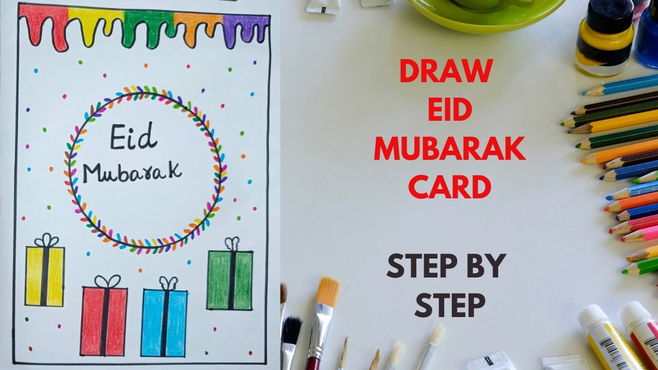 Eid mubarak card | Eid card making ideas | How to make eid card | Eid mubarak
