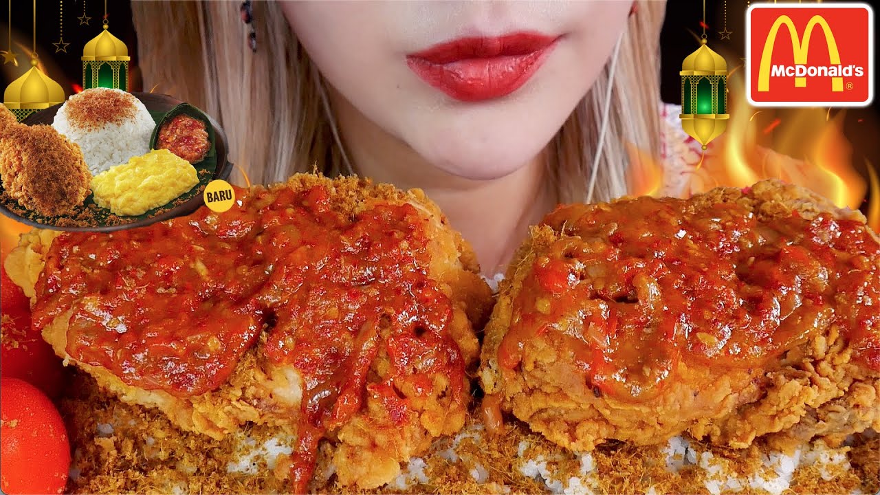 SPESIAL RAMADHAN🧕🏻✨️ASMR MCD AYAM LENGKUAS SAMBAL BAJAK 🔥 RAMADHAN SPECIAL MENU MCDONALDS