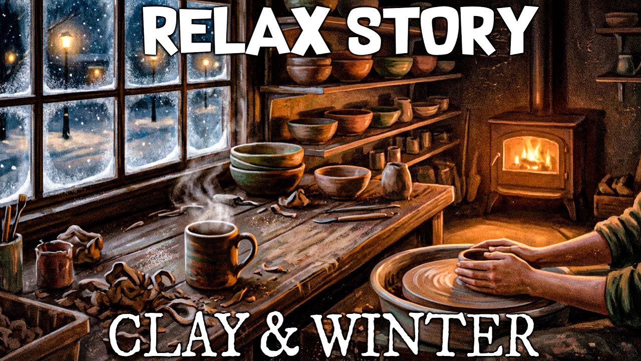 Pottery Wheel Sleep Story | Cozy Winter Workshop | Centering Clay & Shaping a Bowl (Deep Sleep)