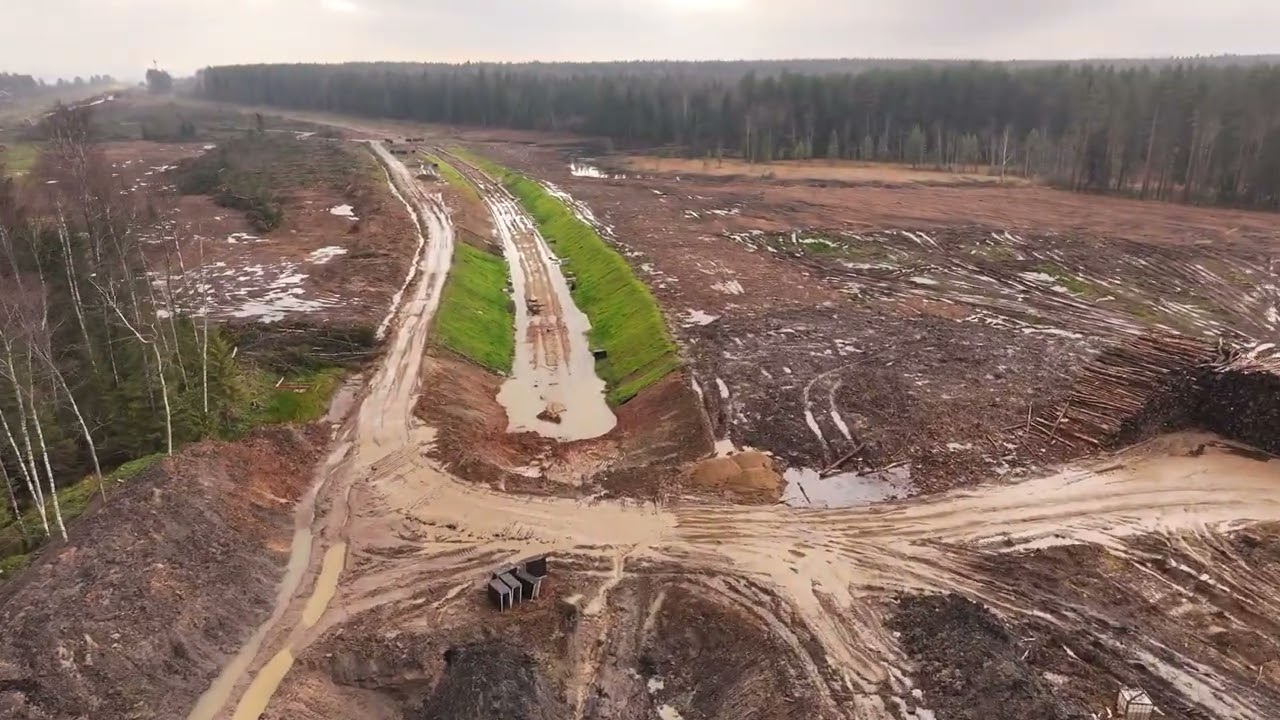 Строительство 5 и 6 пути главного хода Октябрьской ЖД и их примыкание между Алабушево и Радищево